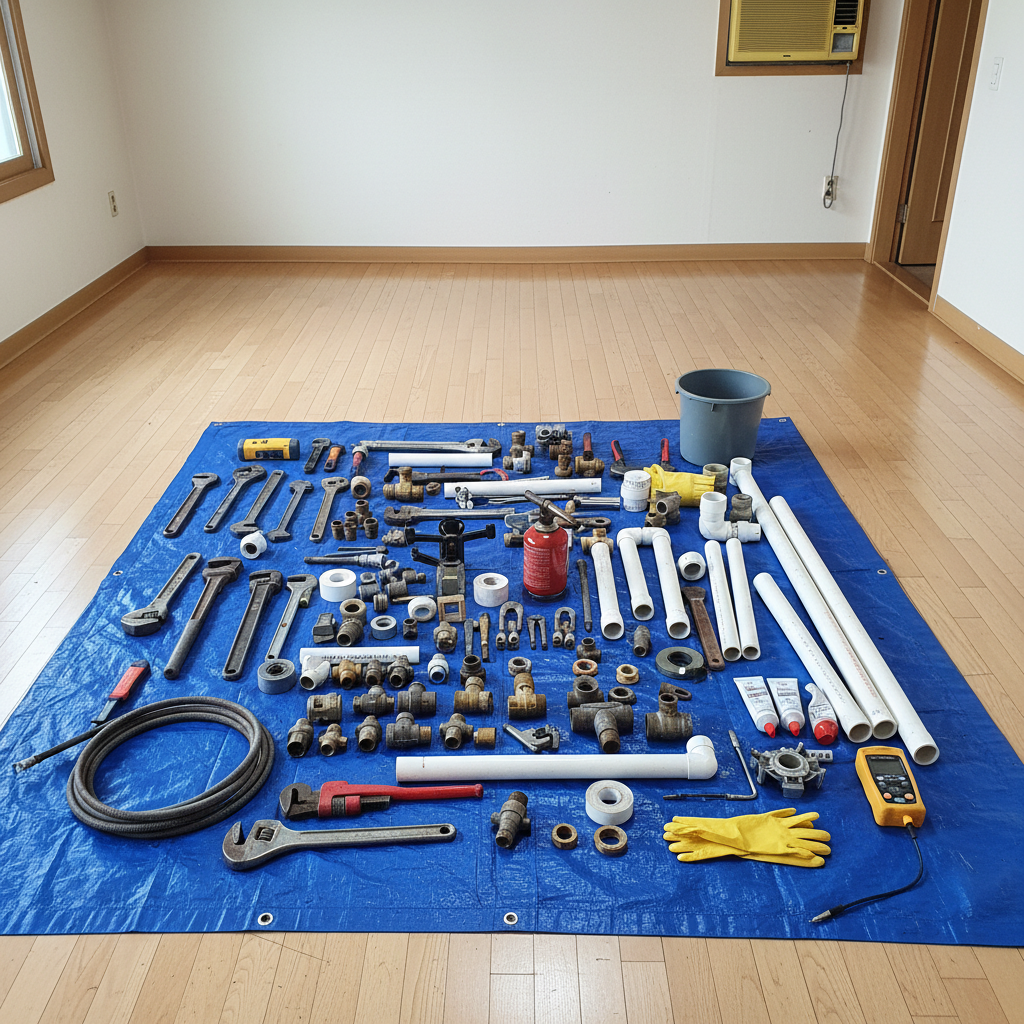 수원시 15년 노후 아파트, 수전 교체와 정밀 누수 탐지로 수도 문제를 해결하다 | 청수설비 현장 보고