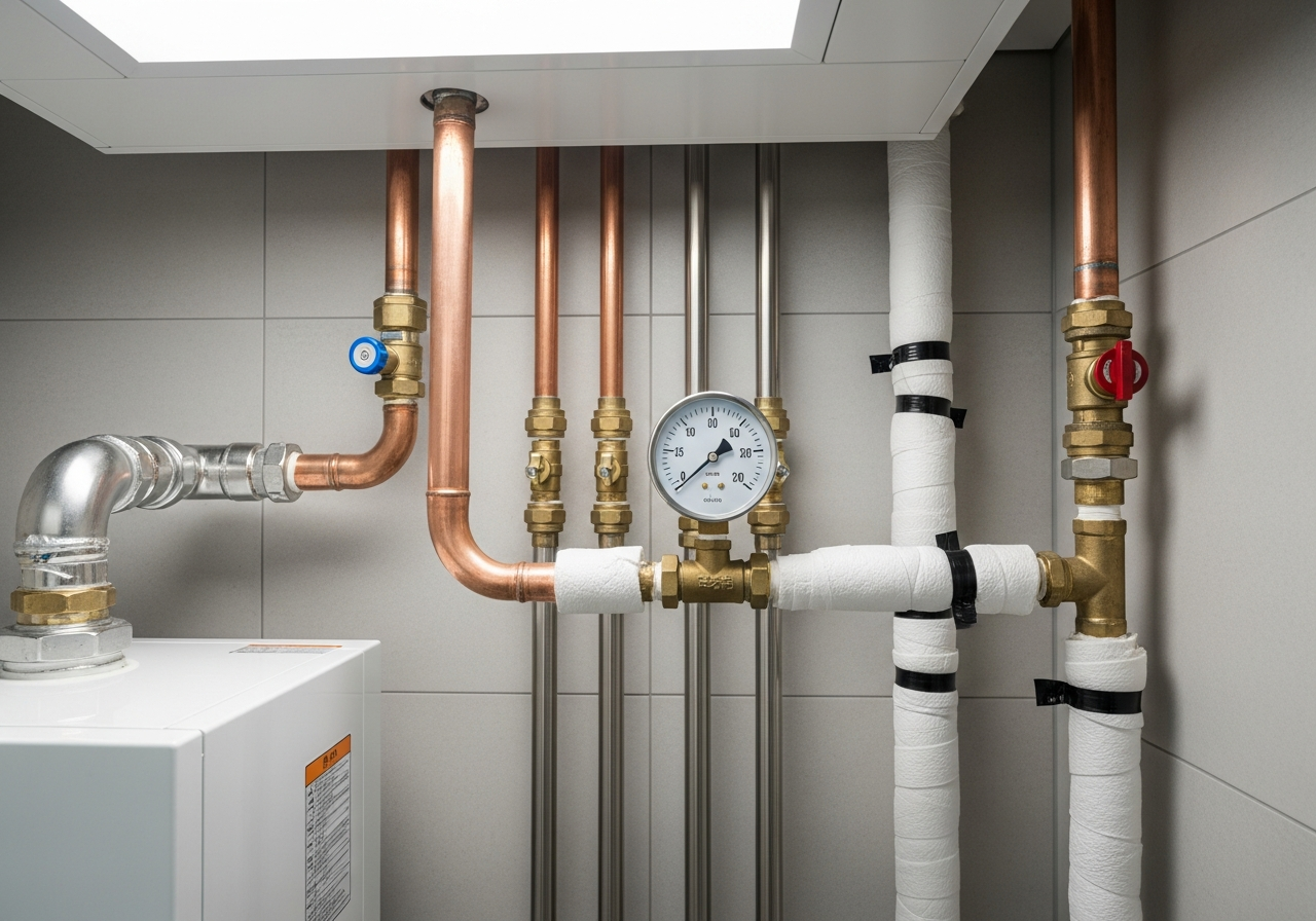 일산 아파트 보일러 배관 교체 시공 후 - 수리 완료