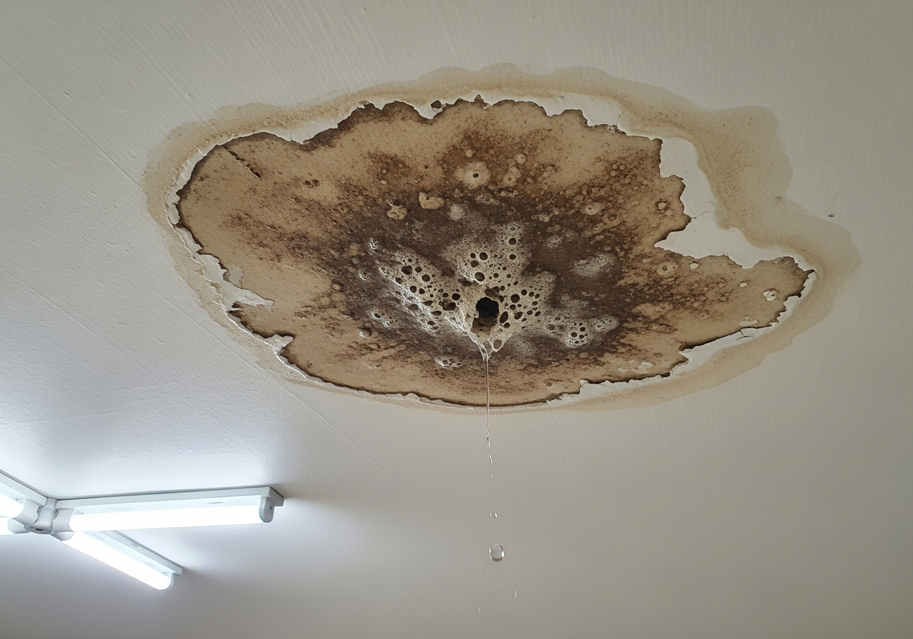 강남 대치 아파트 천장 누수 탐지·수리 시공 전 - 수리 전 상태