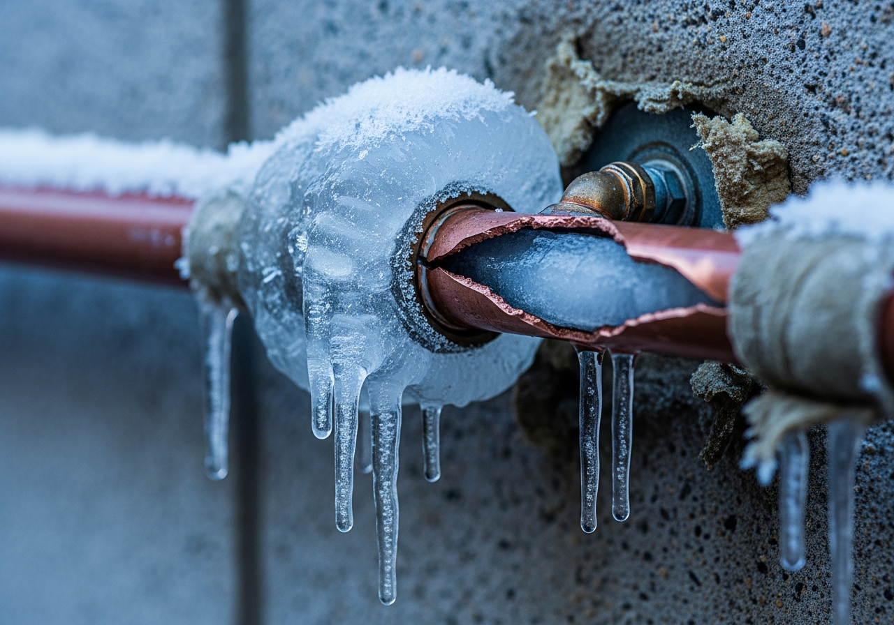 수원 영통 빌라 동파 배관 긴급 수리 시공 전 - 수리 전 상태